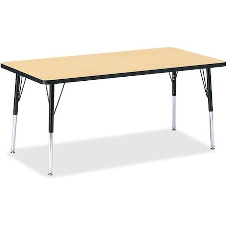 Jonti-Craft TABLE, RECTANGLE, 30X60, MP/BK JNT6408JCA011